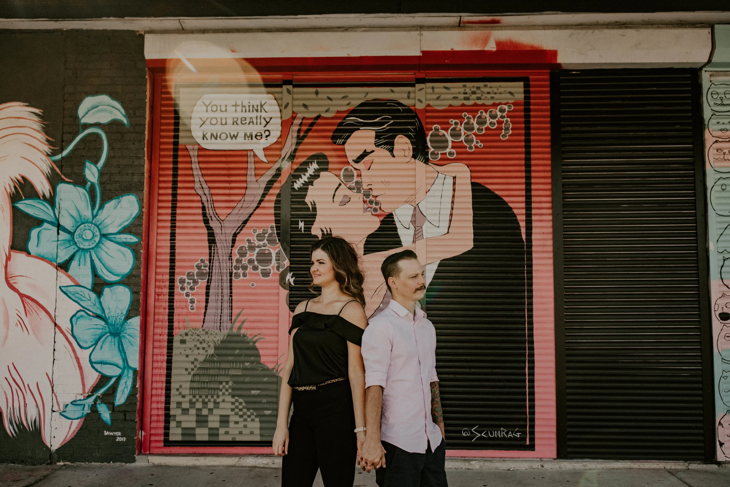 Coffee Lovin Artistic Downtown Tampa Florida Engagement Session- Alex and Billy