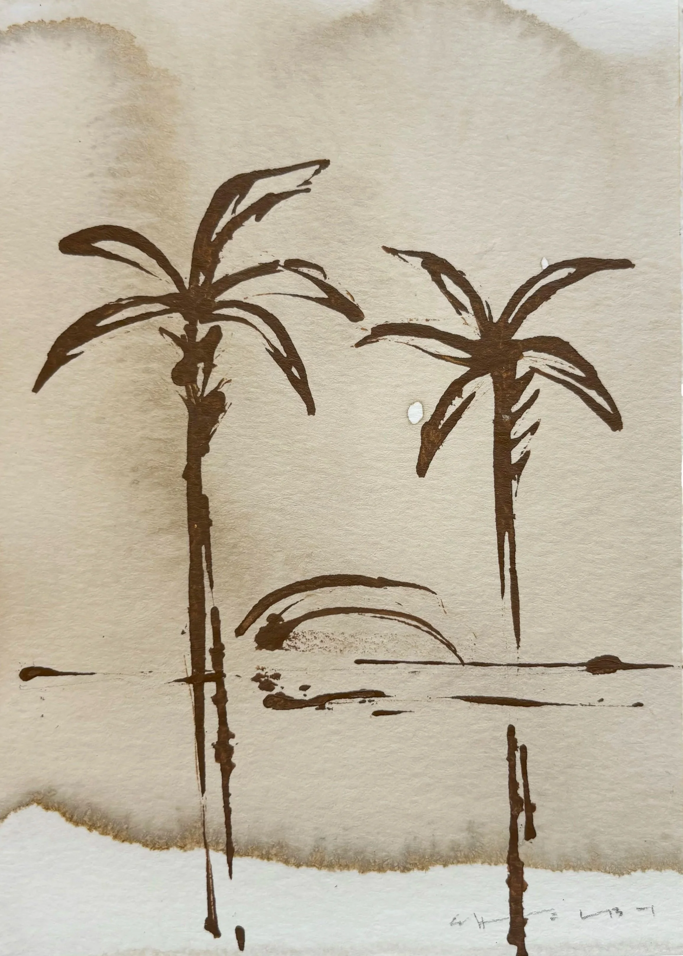 PalmsOnCoffeeVII%2C+5x7+Ink+on+Coffee+Stained+Paper%2C+%24300.jpg