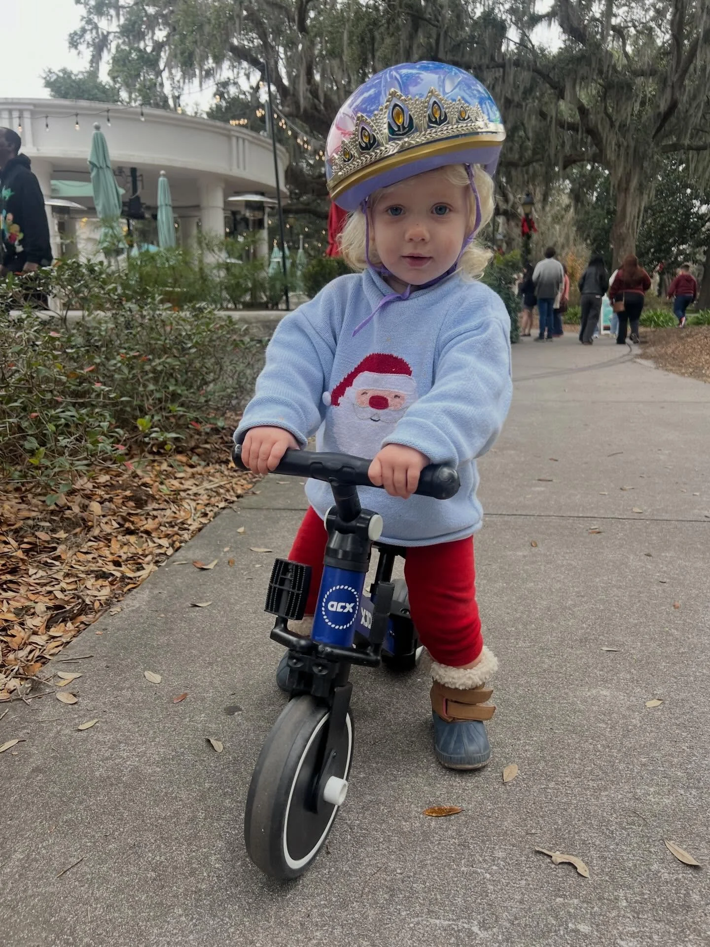 What&rsquo;s something cute Sophie&rsquo;s doing lately?
&ldquo;She loves to sing along to songs. She&rsquo;s loving &lsquo;Let it Go&rsquo; from the movie Frozen. Which, goes with her helmet.&rdquo;
.
Love a helmet that includes a tiara on it!! ✨🚲✨