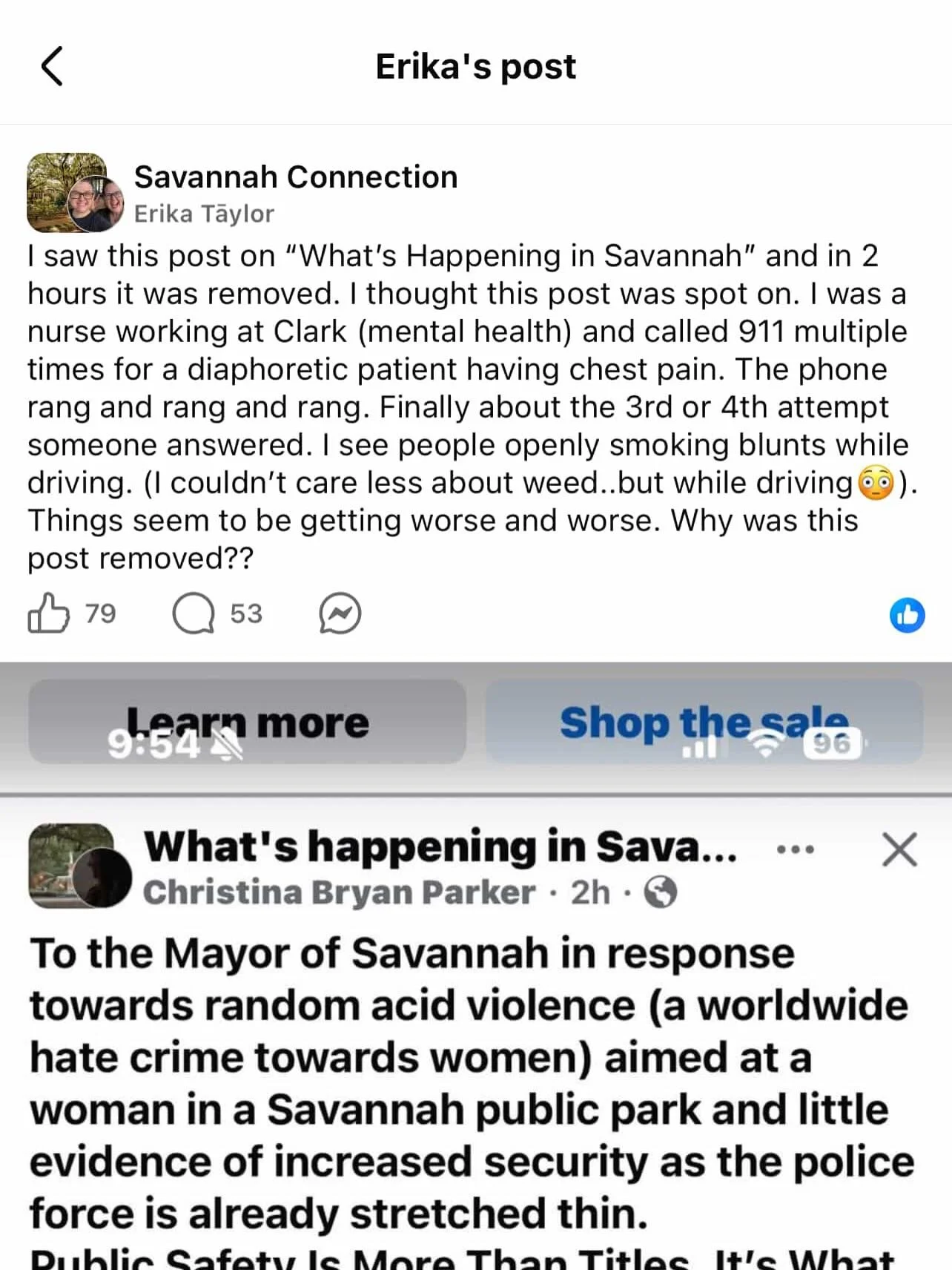 Thank you to the insider who is a follower of @humans_of_savannah - who told me about the fb group called Savannah Connection. Here are some screenshots with multiple humans saying they&rsquo;ve experienced 911 delays. 

Conclusions I have personally