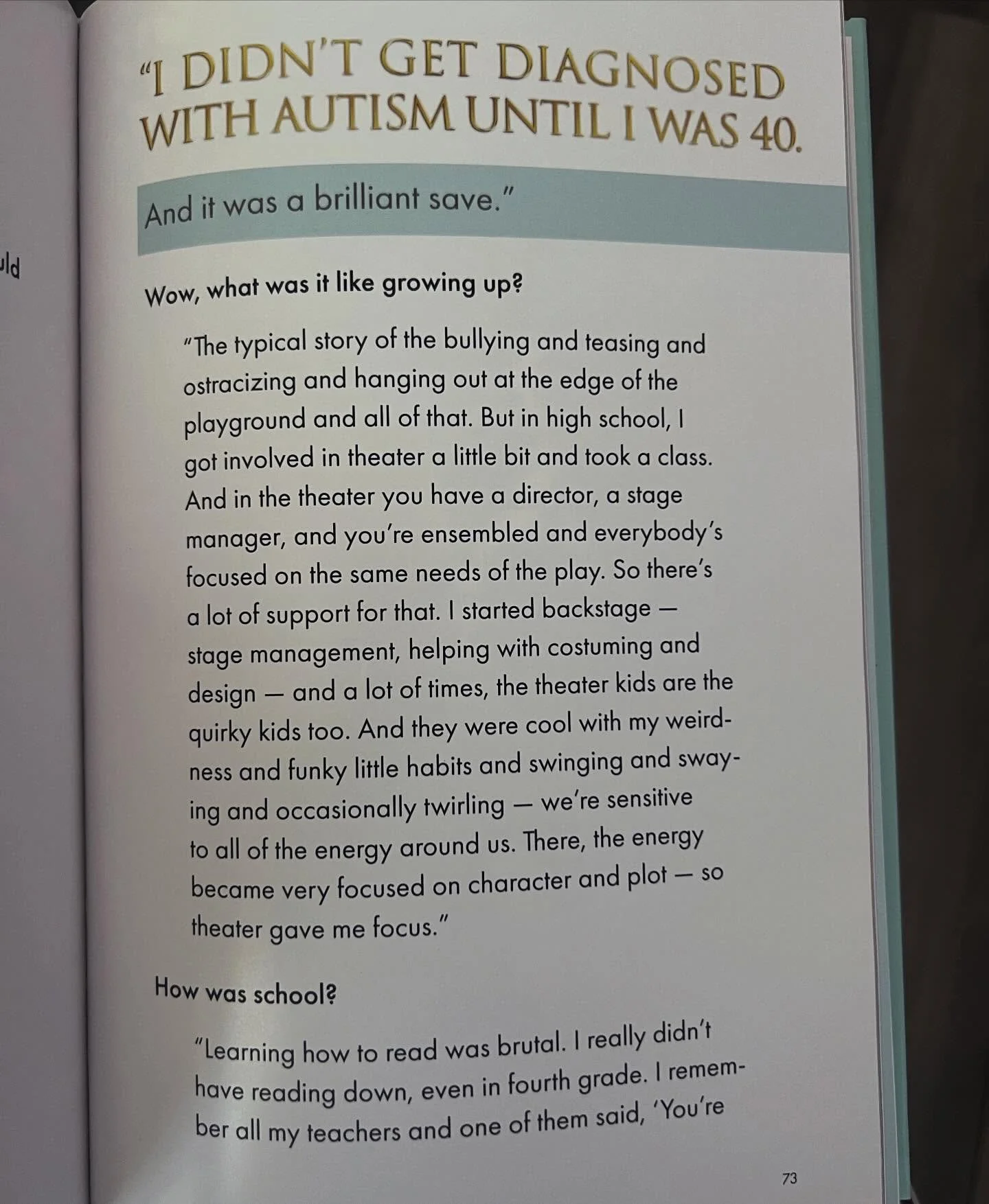 Today is World Autism Day ❤️✨
.
I interviewed this lovely human for the book and her story is beautiful. She had a tough time learning to read and called it &ldquo;brutal&rdquo; - but finally found a teacher who helped her around the fourth grade - a