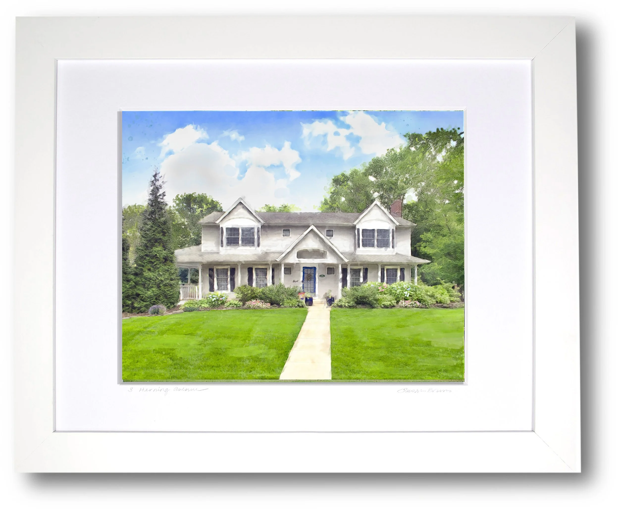 White Frame with Mat