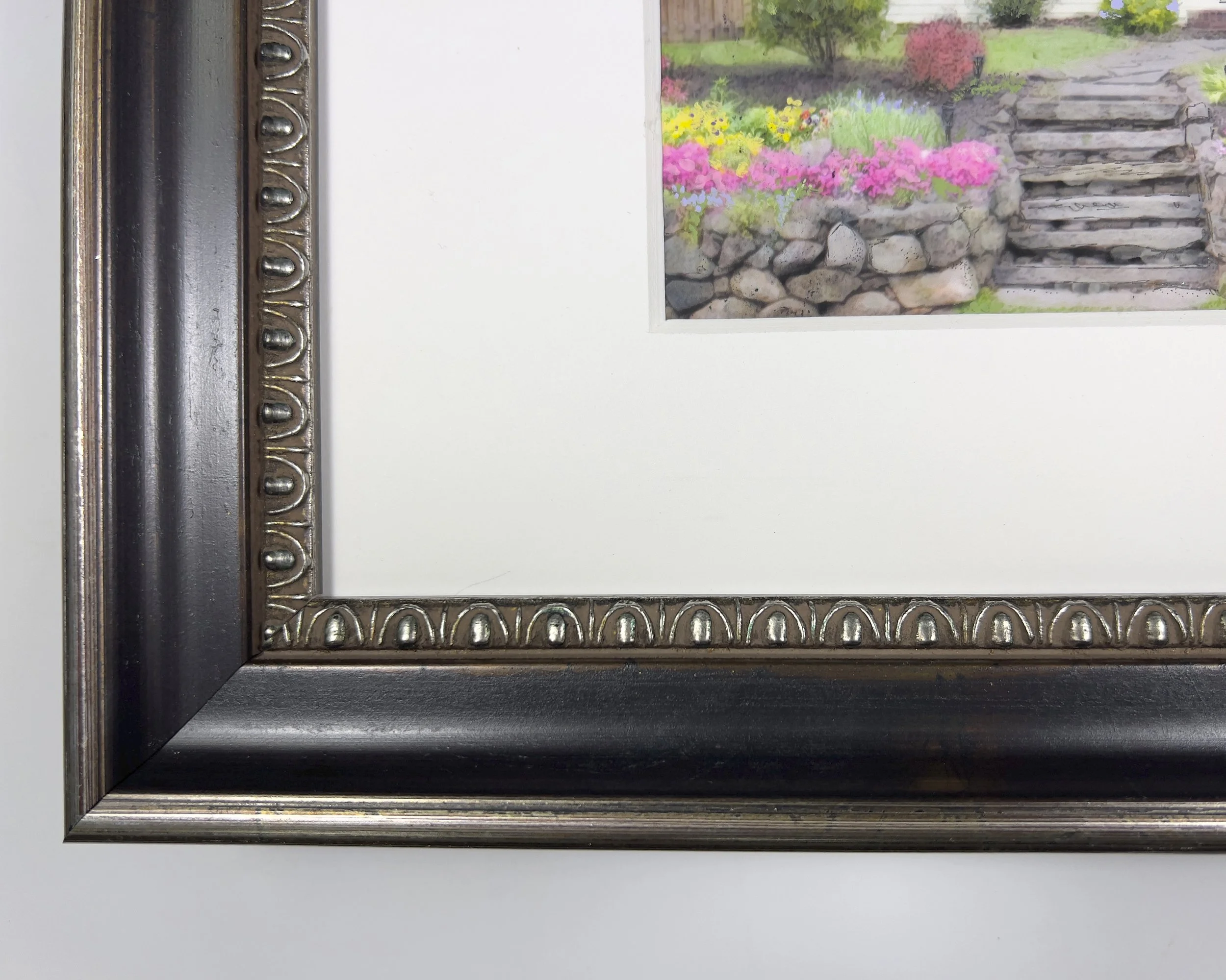 Black with Silver Trim Detail