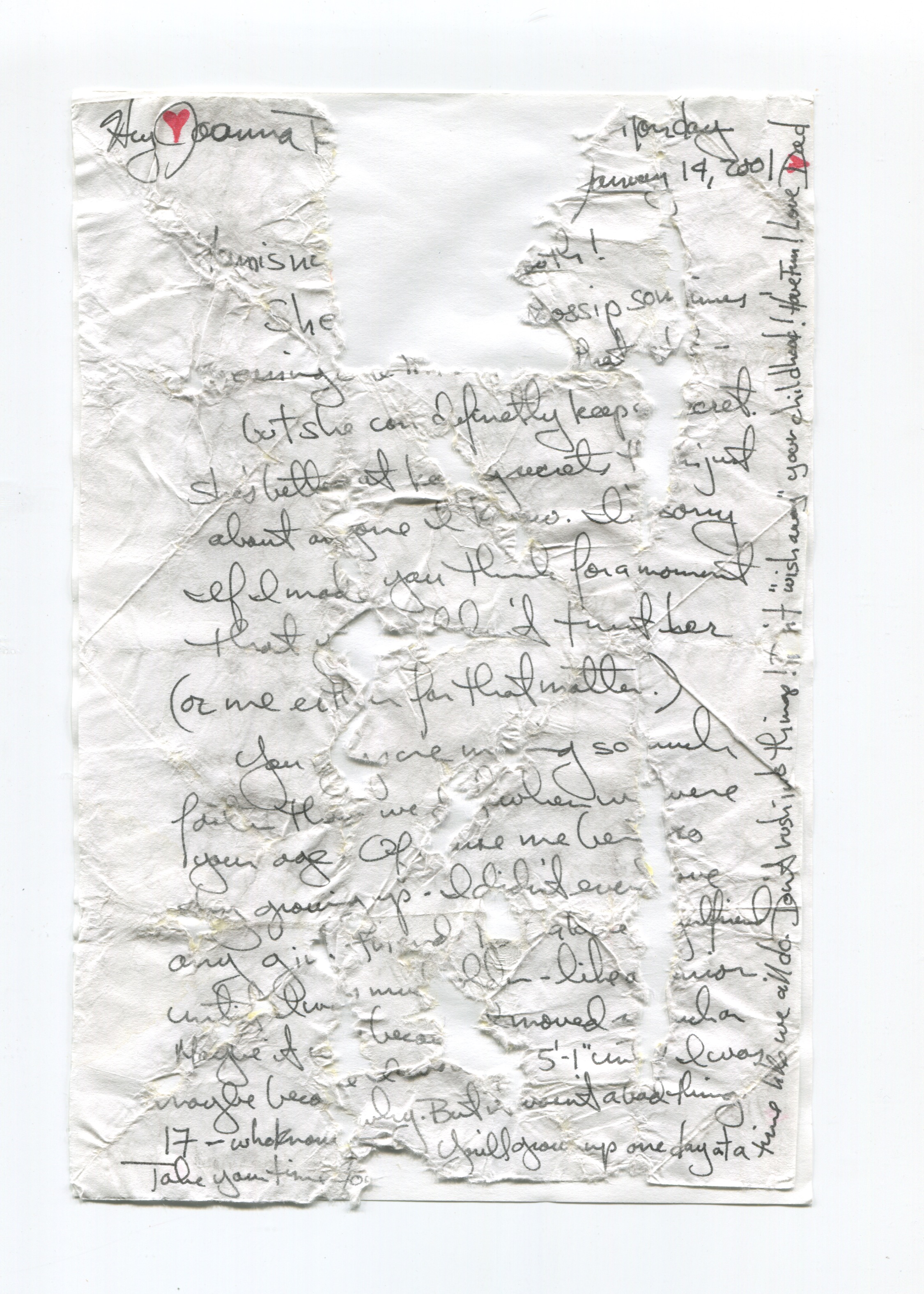 damaged note folded wisdom