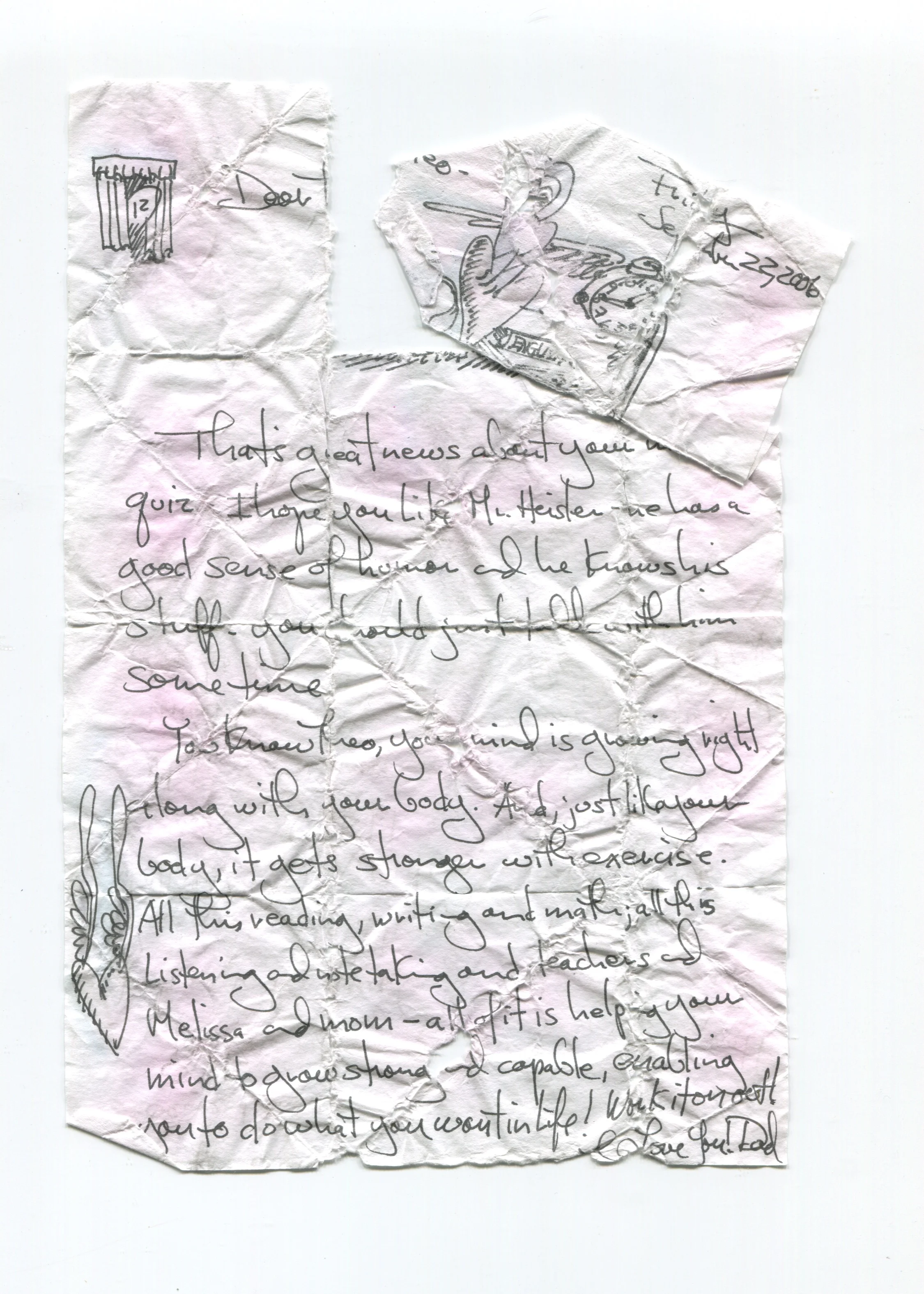 damaged note folded wisdom