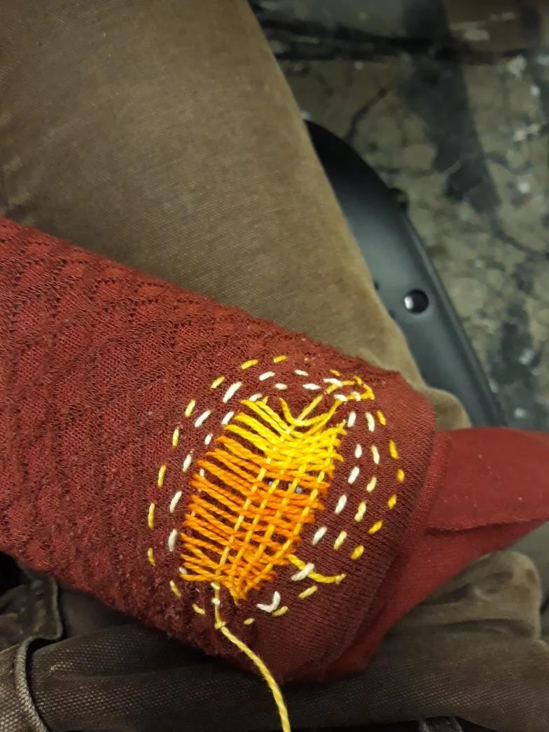 Adding the weft (wrong, I realized at this point)