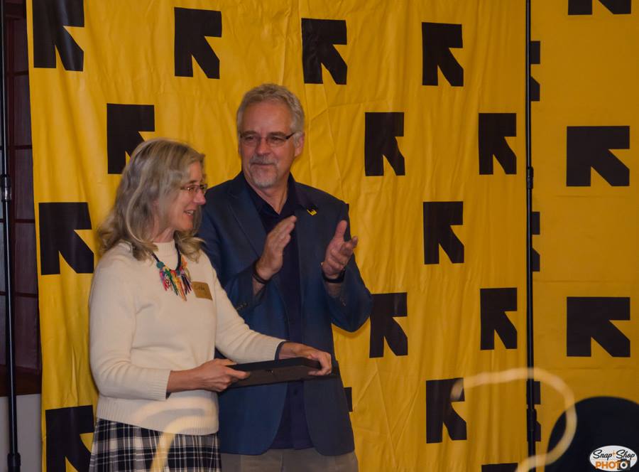  Patrick Poulin, acting regional director of the IRC Pacific/West, presented four Rescue Partner awards. The first went to Cindy Newell, a dedicated volunteer who has served in a variety of positions.     