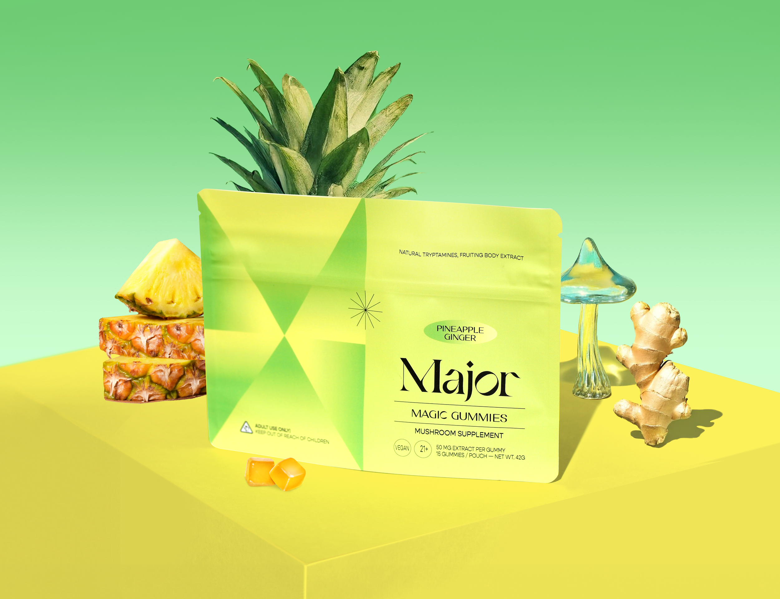 Gummy Supplement Packaging Design original branding and graphic design