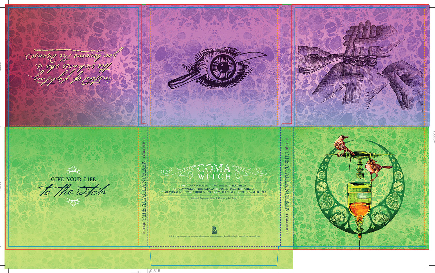 Digipak Layout for Coma Witch