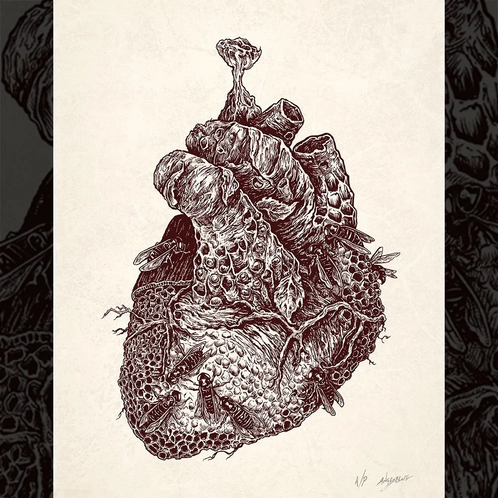 Heart Hive: Letterpress