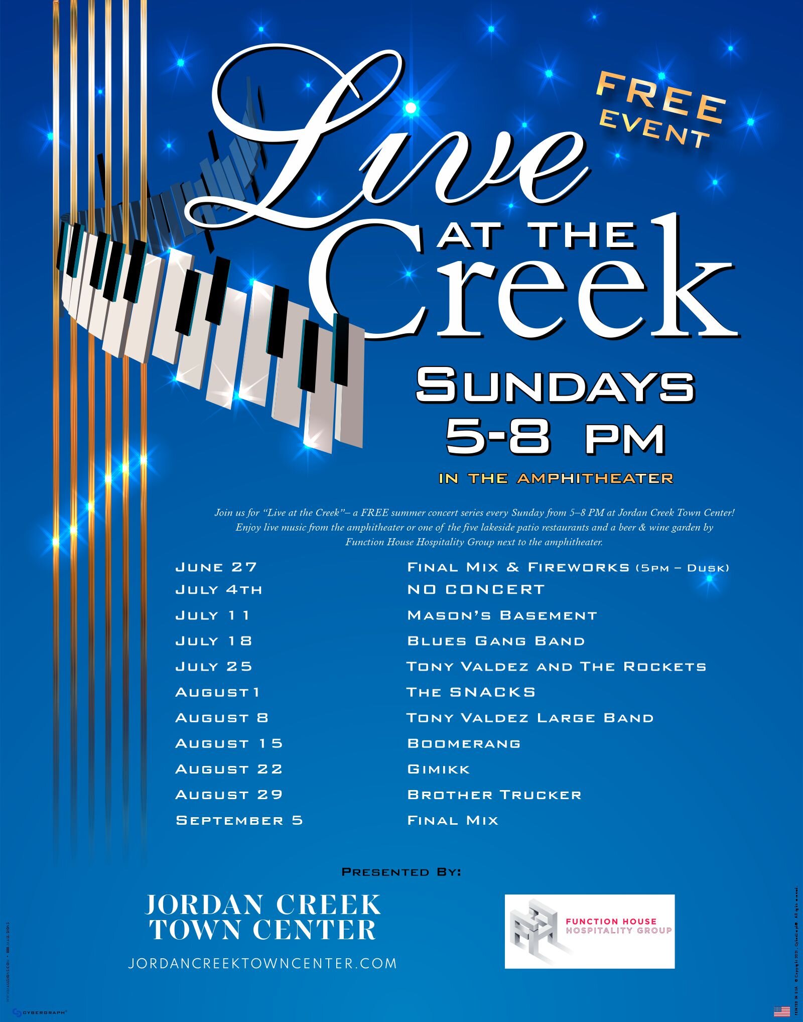 Live at the Creek event logo | Design by Cybergraph®
