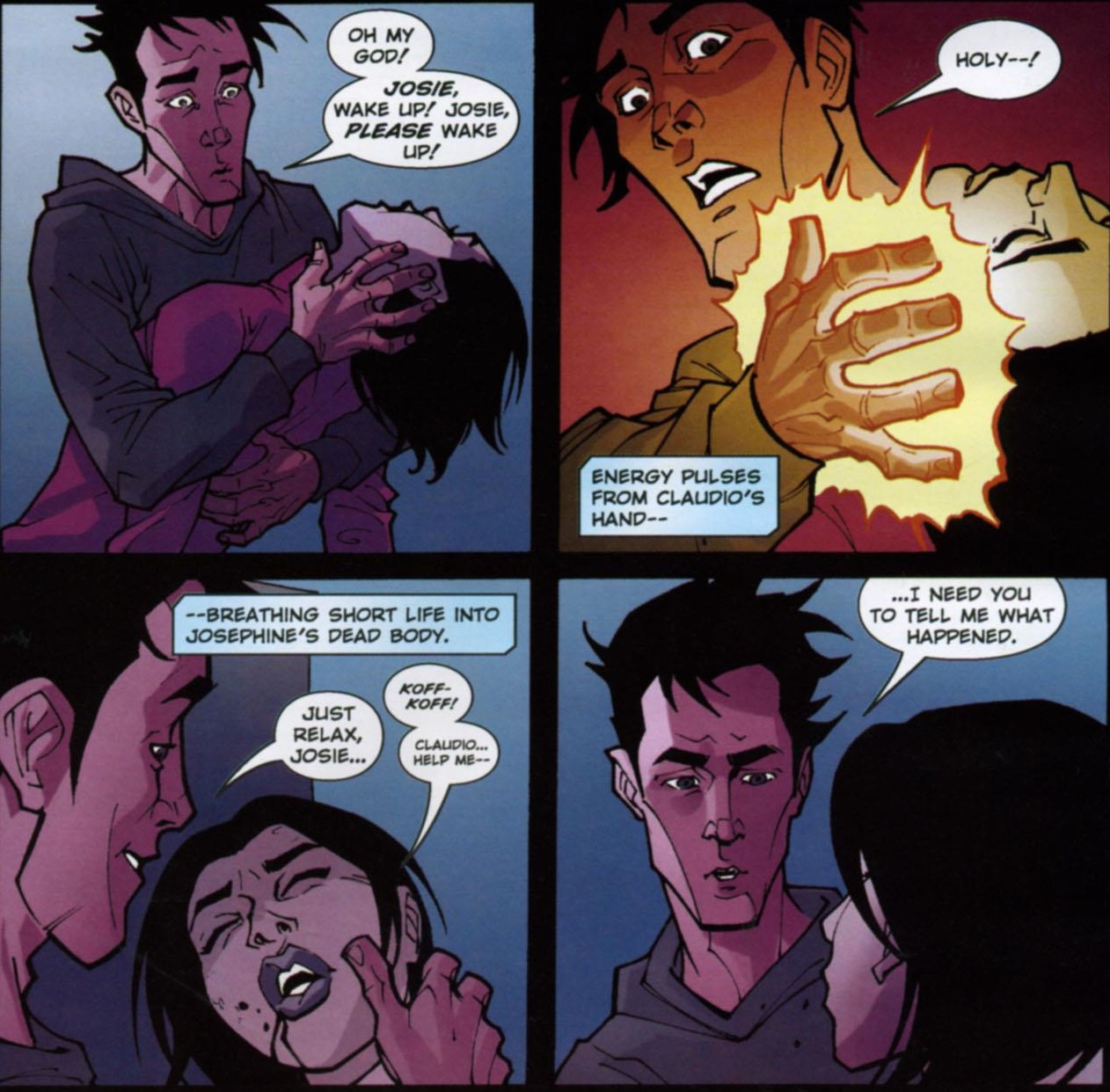 Claudio's Special Boy powers begin to awaken as Joesephine awakens from Death #1