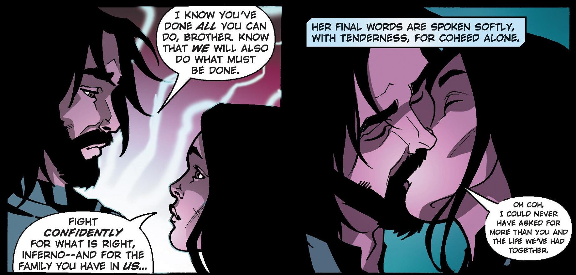 They totally survive this, by the way. This is just a really weird forced cliffhanger for the end of comic Vol. 1...