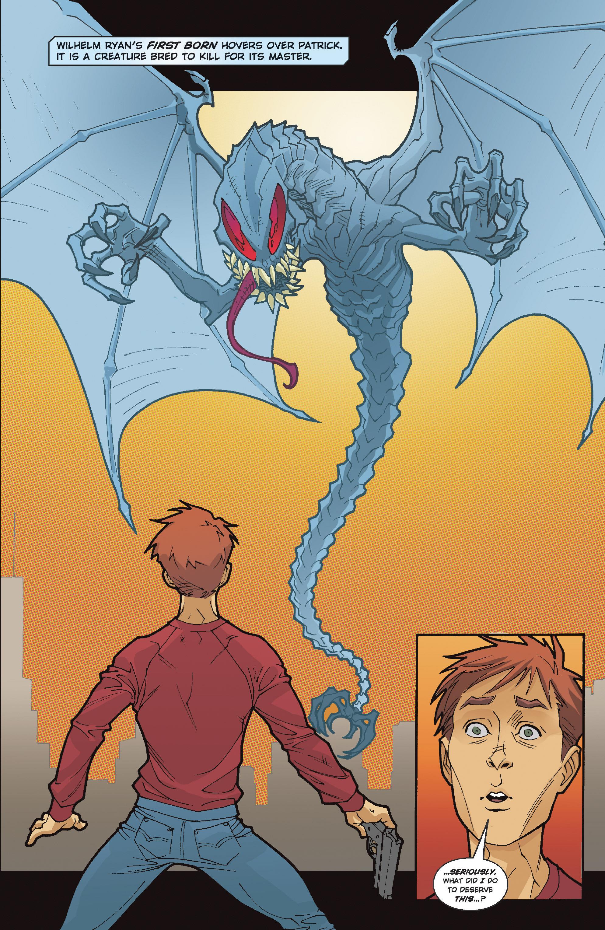 This is the big, end of issue cliffhanger. How will he get out of this one?