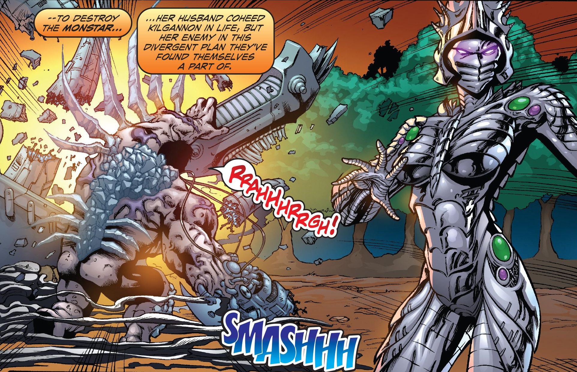 Coheed and Cambria as The Monstar and The White Ruineer, respectively.