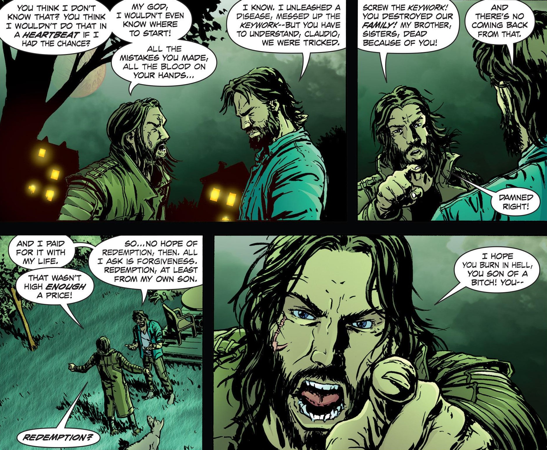Claudio at his most relatable, yelling at his mental image of Coheed for making, at every stage, the worst decision imaginable.