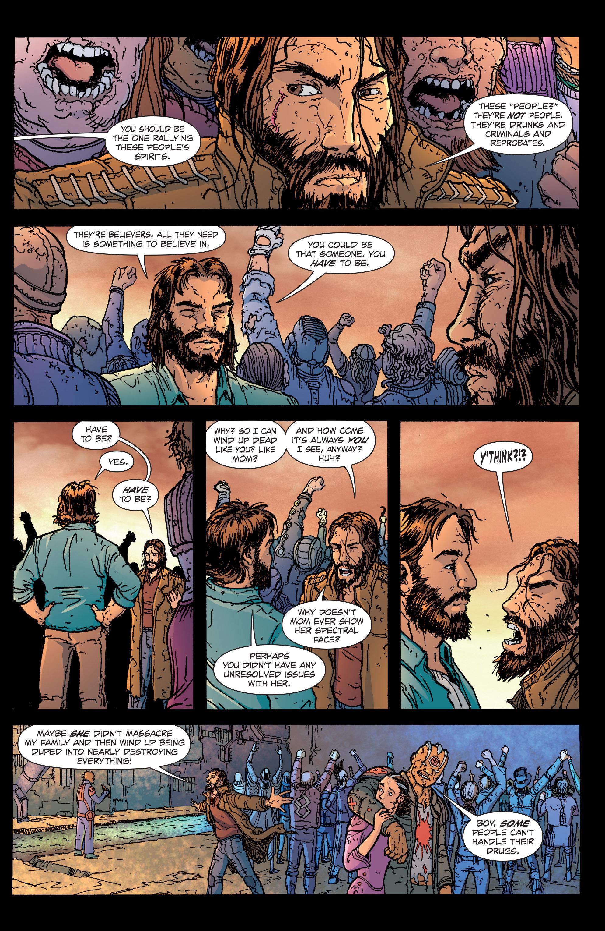 Claudio argues with the ghost of his idiot, murderous father. Al's covered in blood. That girl is still fine, by the way.