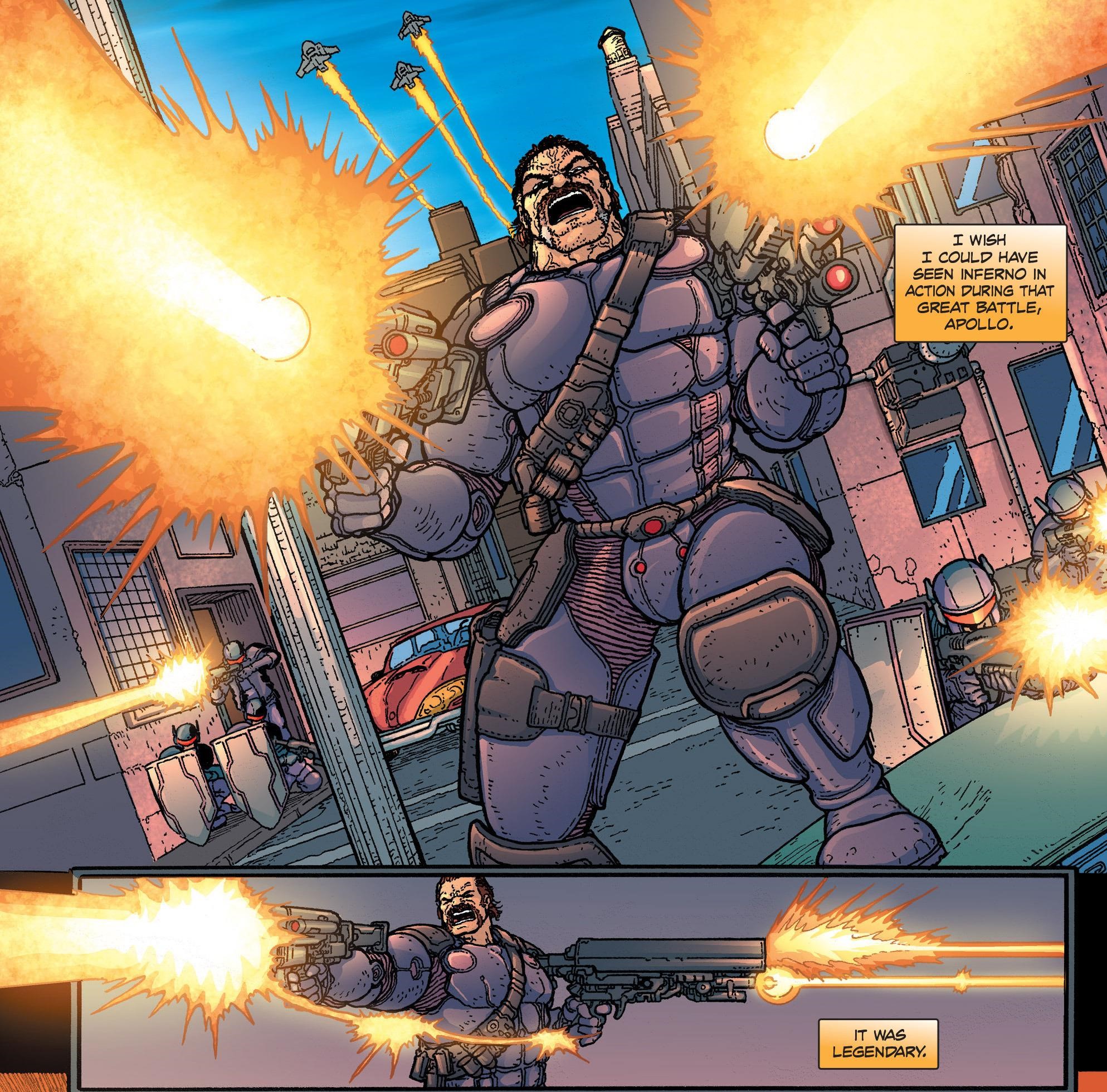 Despite this being a 2011 release, Jesse here is seen what can only be called "The Full Liefeld"