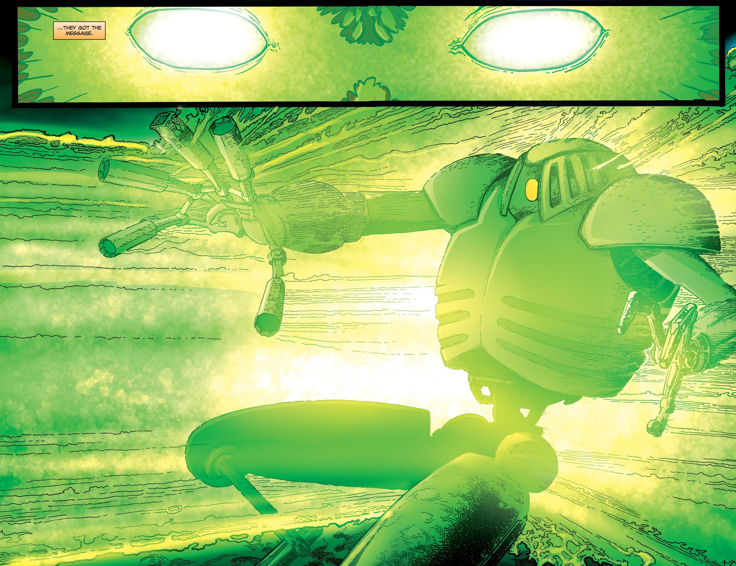 I don't know whether this actually destroys the mech? But it makes everything green, at least, for a bit.