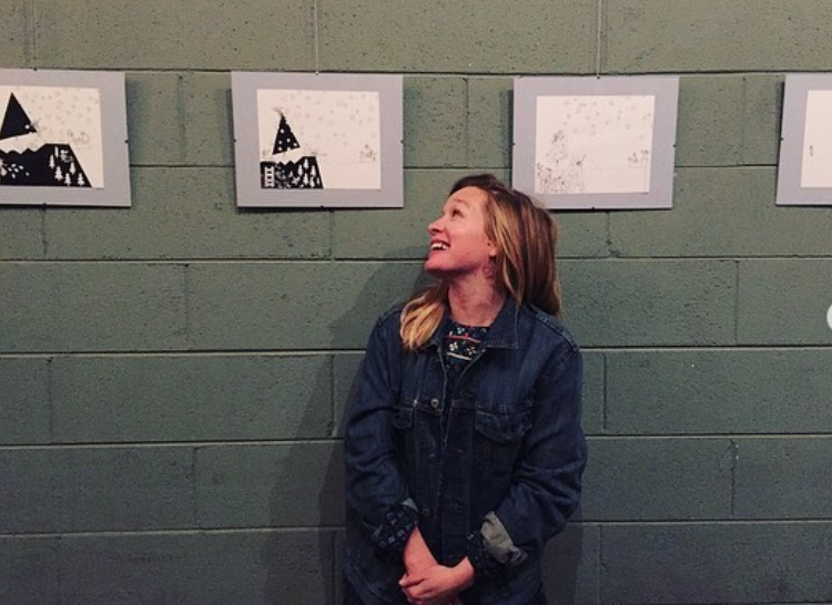 Kait Walsh with art showcase at Frogtown Brewery