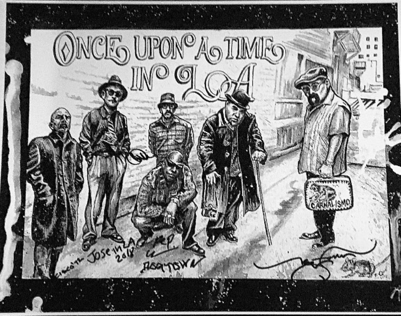 Drawing of artists featured at Once Upon A Time in LA showcase