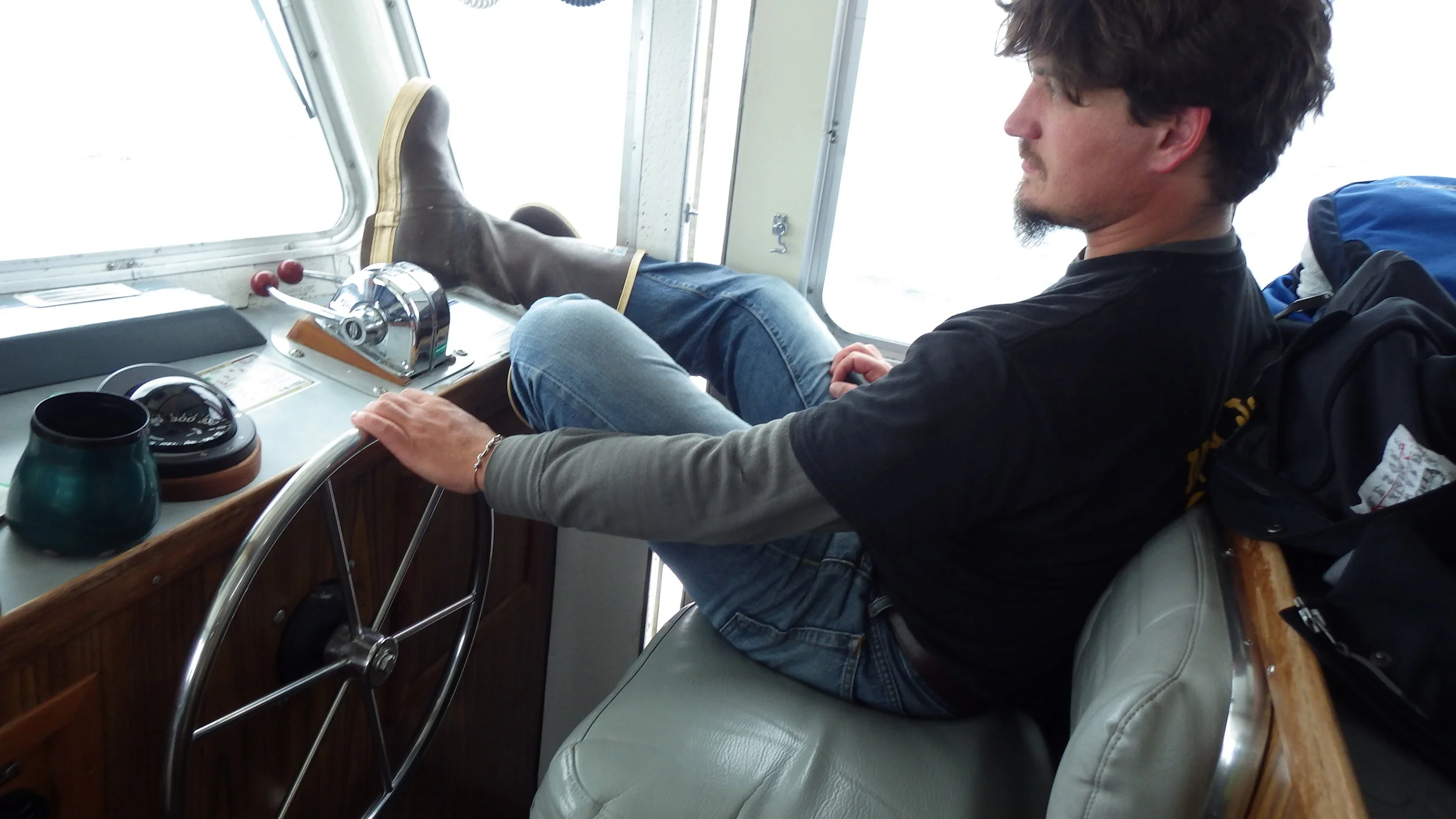  1st mate of the Jackpot. &nbsp;Taking her back into port. 