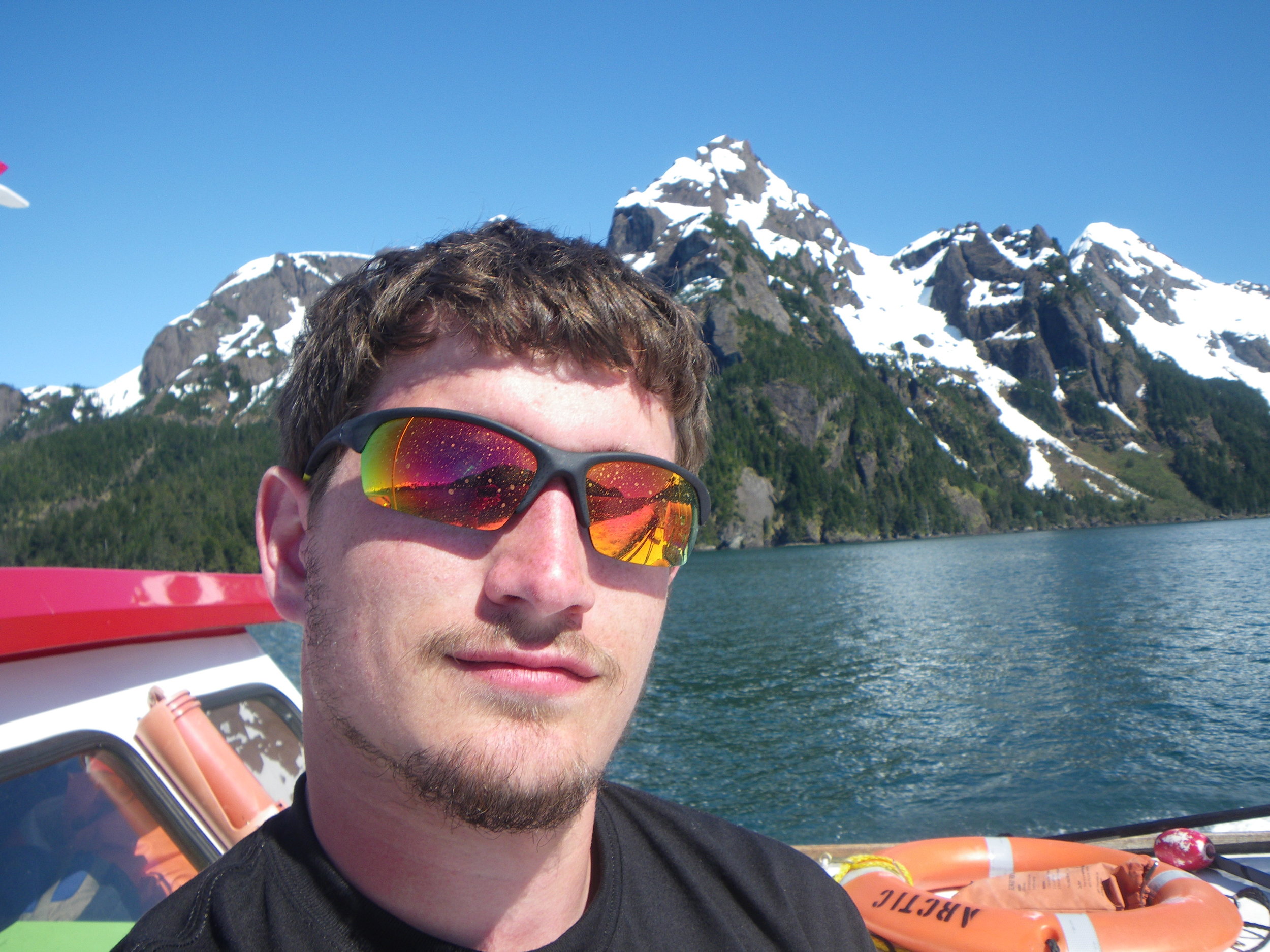  Snow still on some of the mountains in the Alaskan summer. 