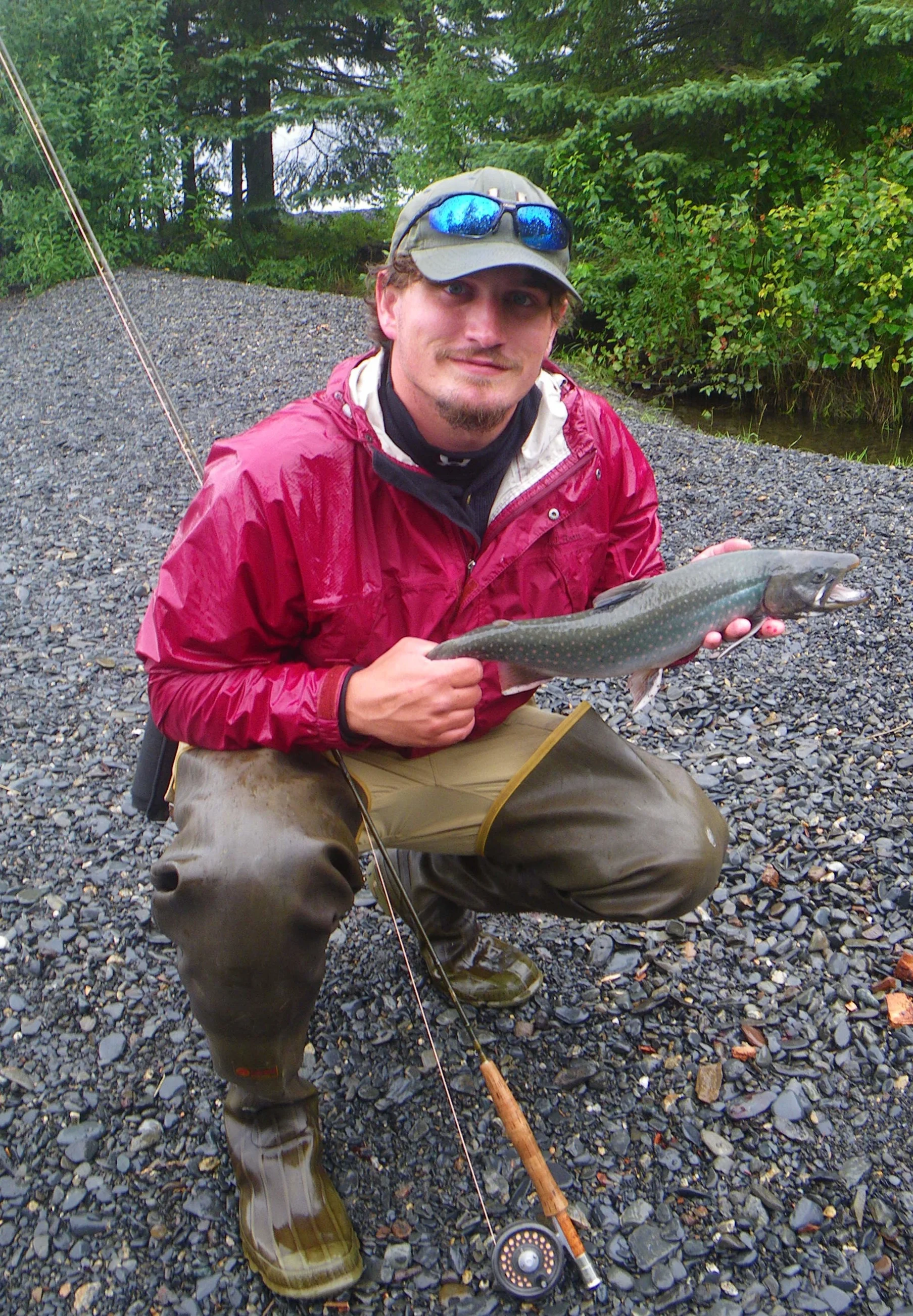  Posing with a Dolly varden. 