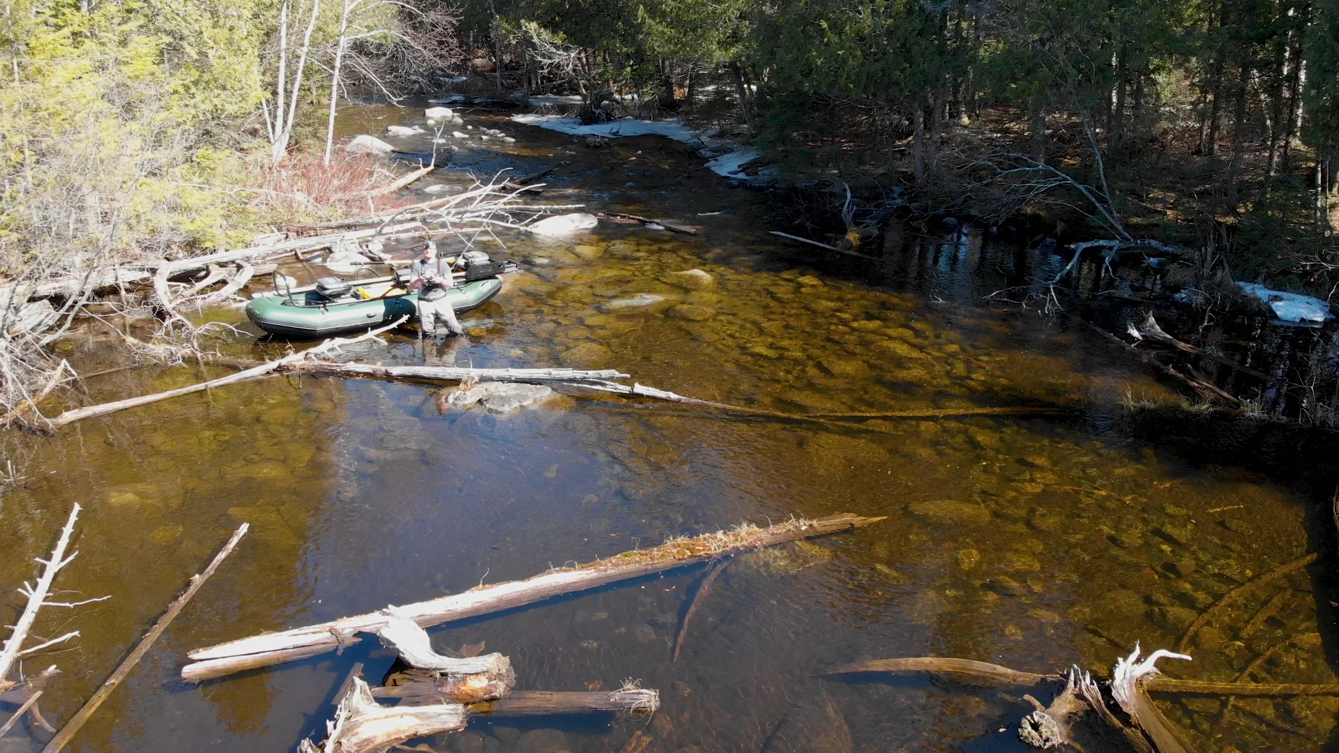 About 100 yards from prime musky spawning grounds.