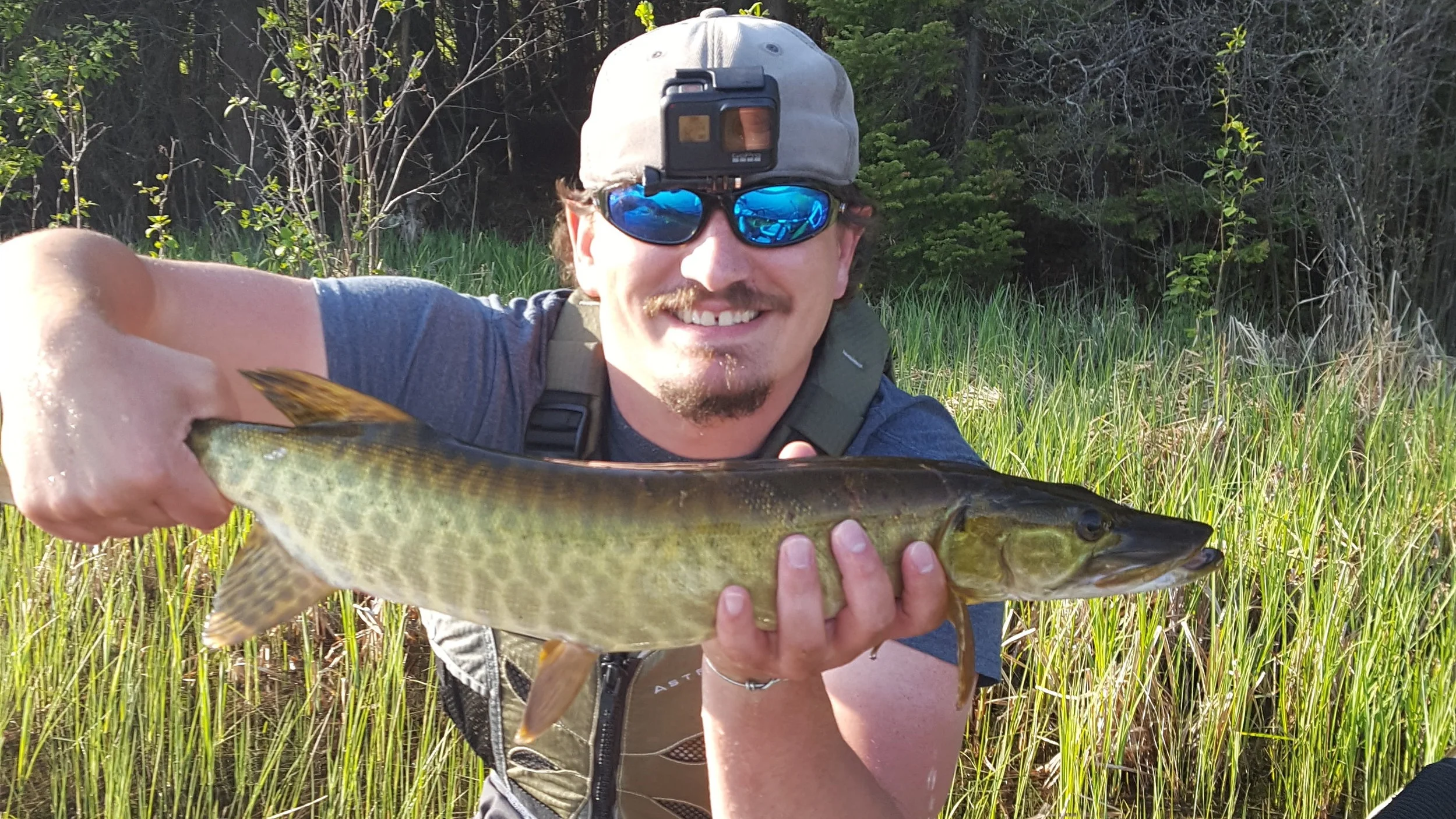 A small musky - but the first musky to slime my Hooligan Stealthcraft