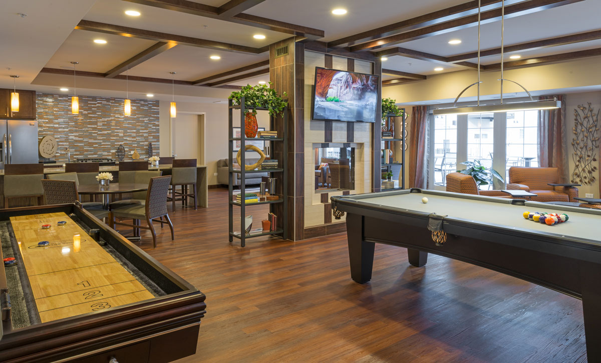 Luxury rental apartment- lounge/ game room