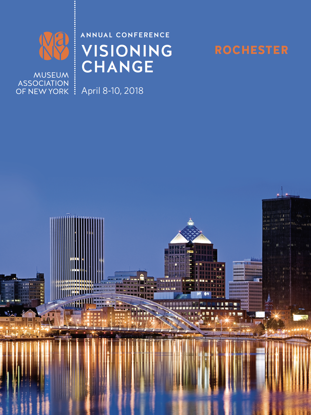 Conference booklet for Museum Association of New York's 2018 Annual Conference, Visioning Change. Cover art by Q. Cassetti; book interior design by Sarah Heikkinen. Download full book here .