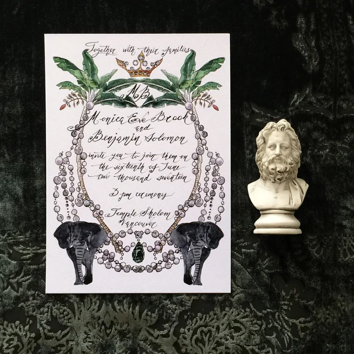 Elephantos Wedding Invites - Digital