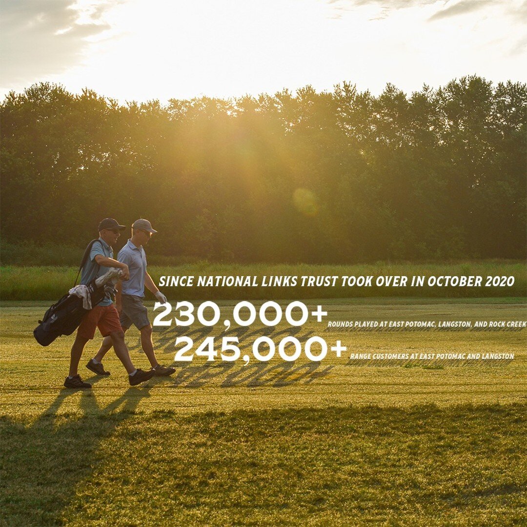 Since National Links Trust took over operations of East Potomac Golf Links, Langston Golf Course, and Rock Creek Park in October 2020, we have been humbled by the support and patronage of our community. 

Want to learn about our work? Our Annual Repo