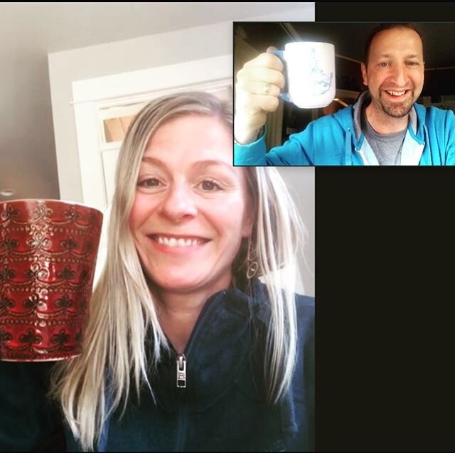 Digital coffee chat with another of my &ldquo;work sisters&rdquo;. I loved catching up with @evinf 
For those that don&rsquo;t know, she was my Co-partner in starting the Wellness Underground Workshop back in 2015. We somehow complement one another s