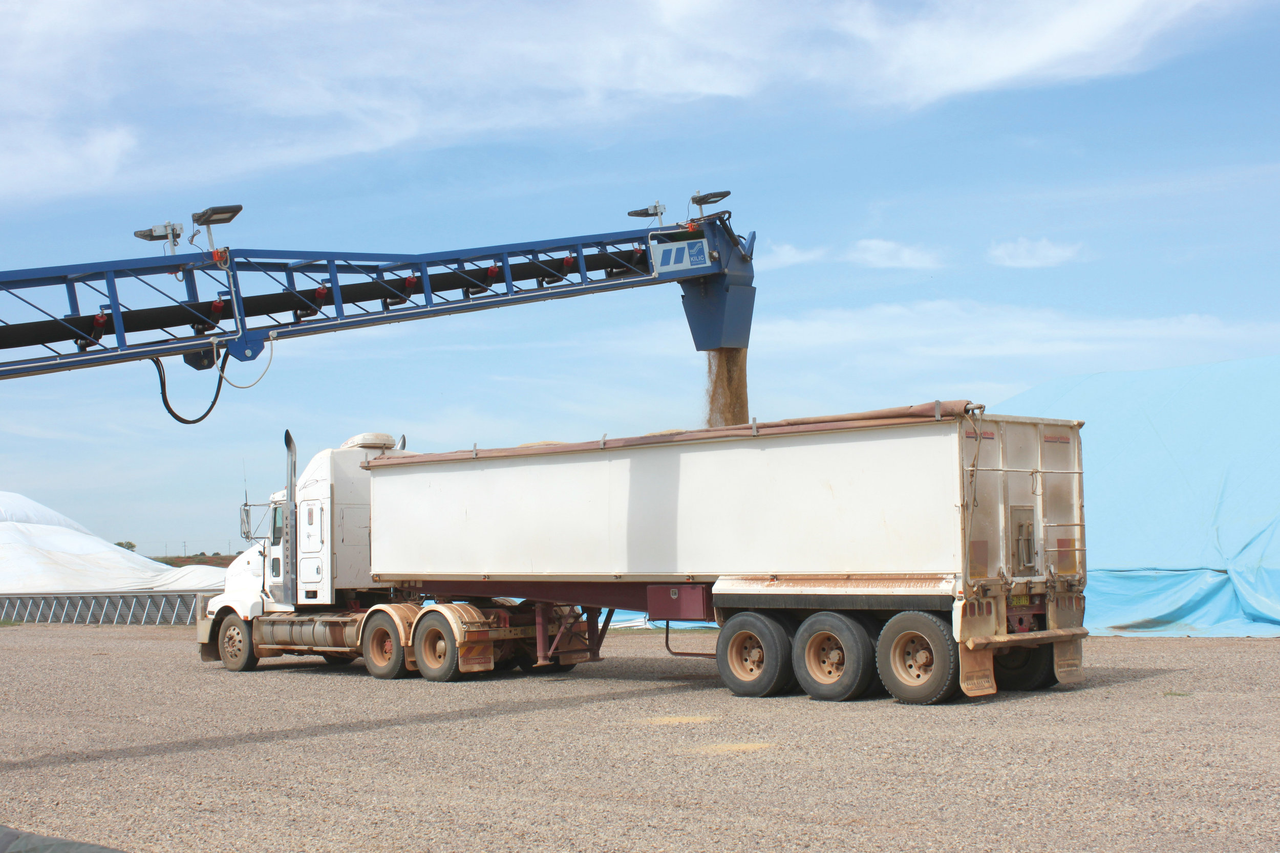 Outloading into truck