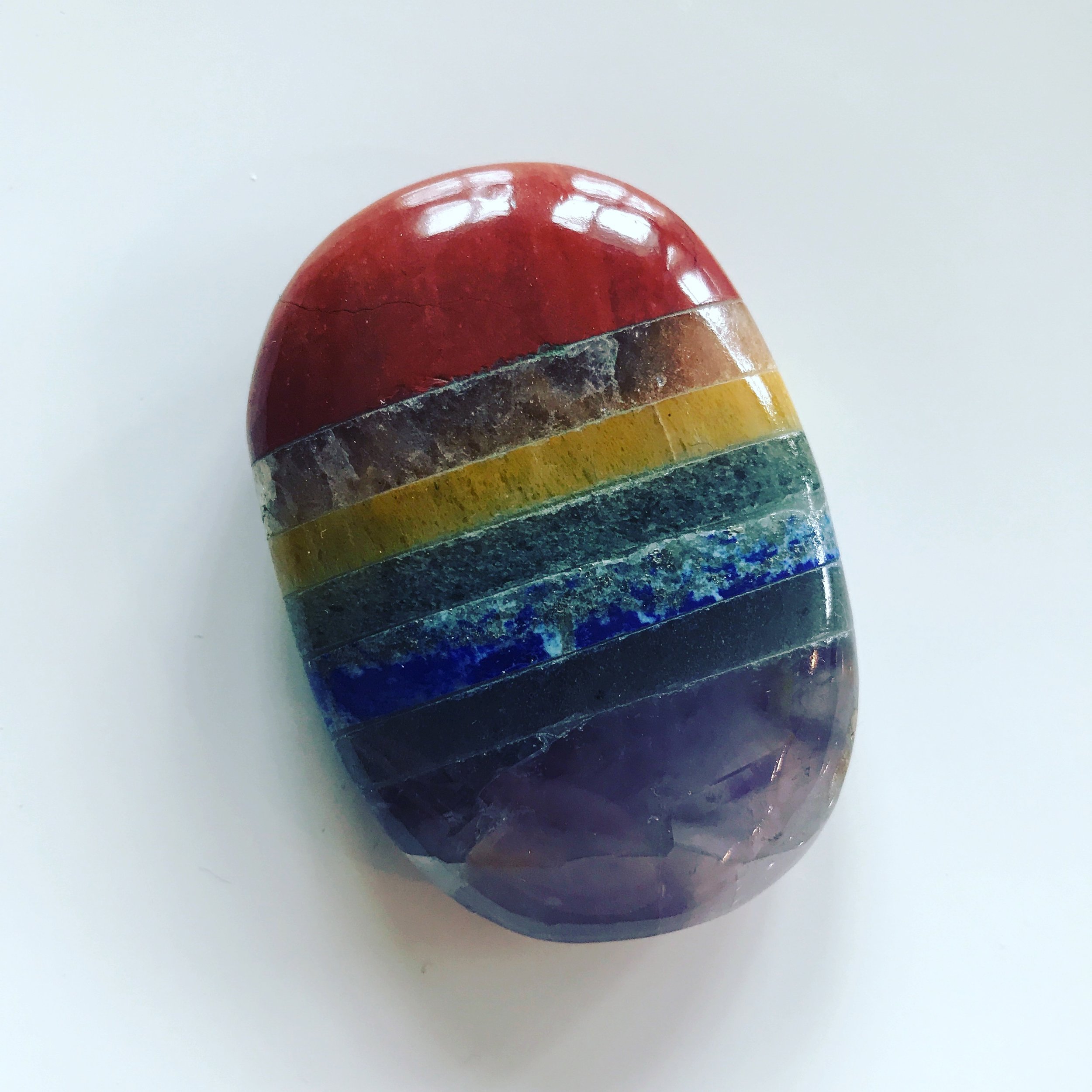 Chakra Palm Stone