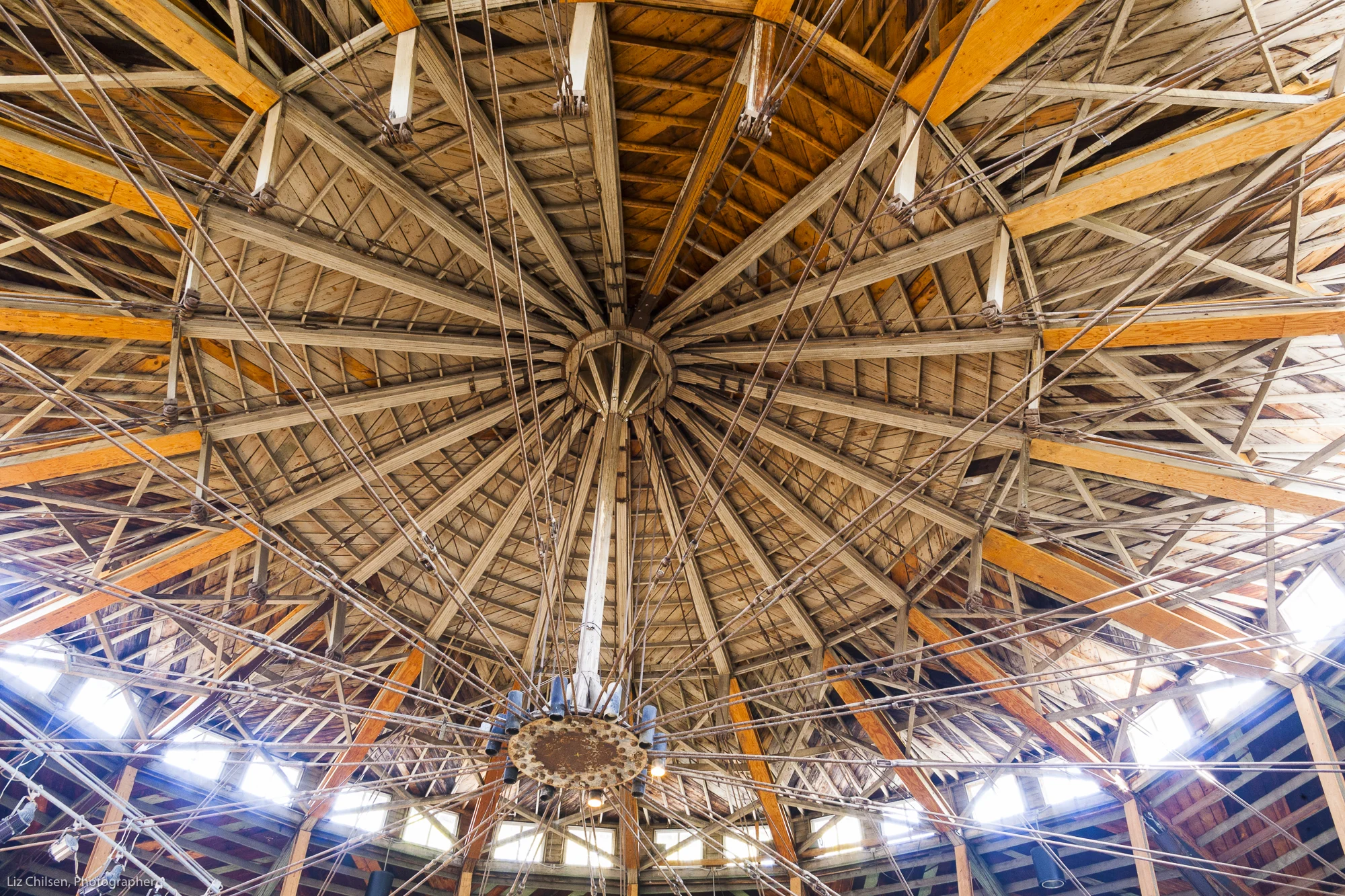 The ceiling of the Chautaqua Tablernacle. Shelbyville, IL