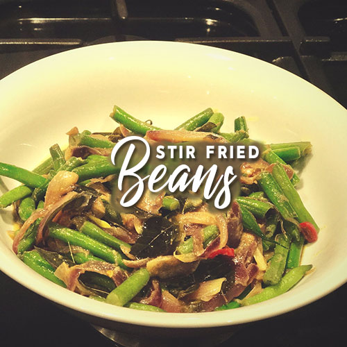 Stir fried beans with spices