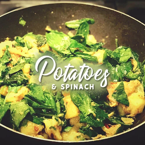 Potato & Spinach in spices