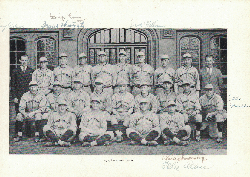 1925 University of Pennsylvania Varsity "P" Dinner Program (3/26/1925) with Eddie Farrell Autograph