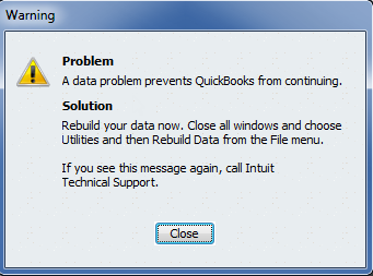 how long does it take to rebuild data in quickbooks