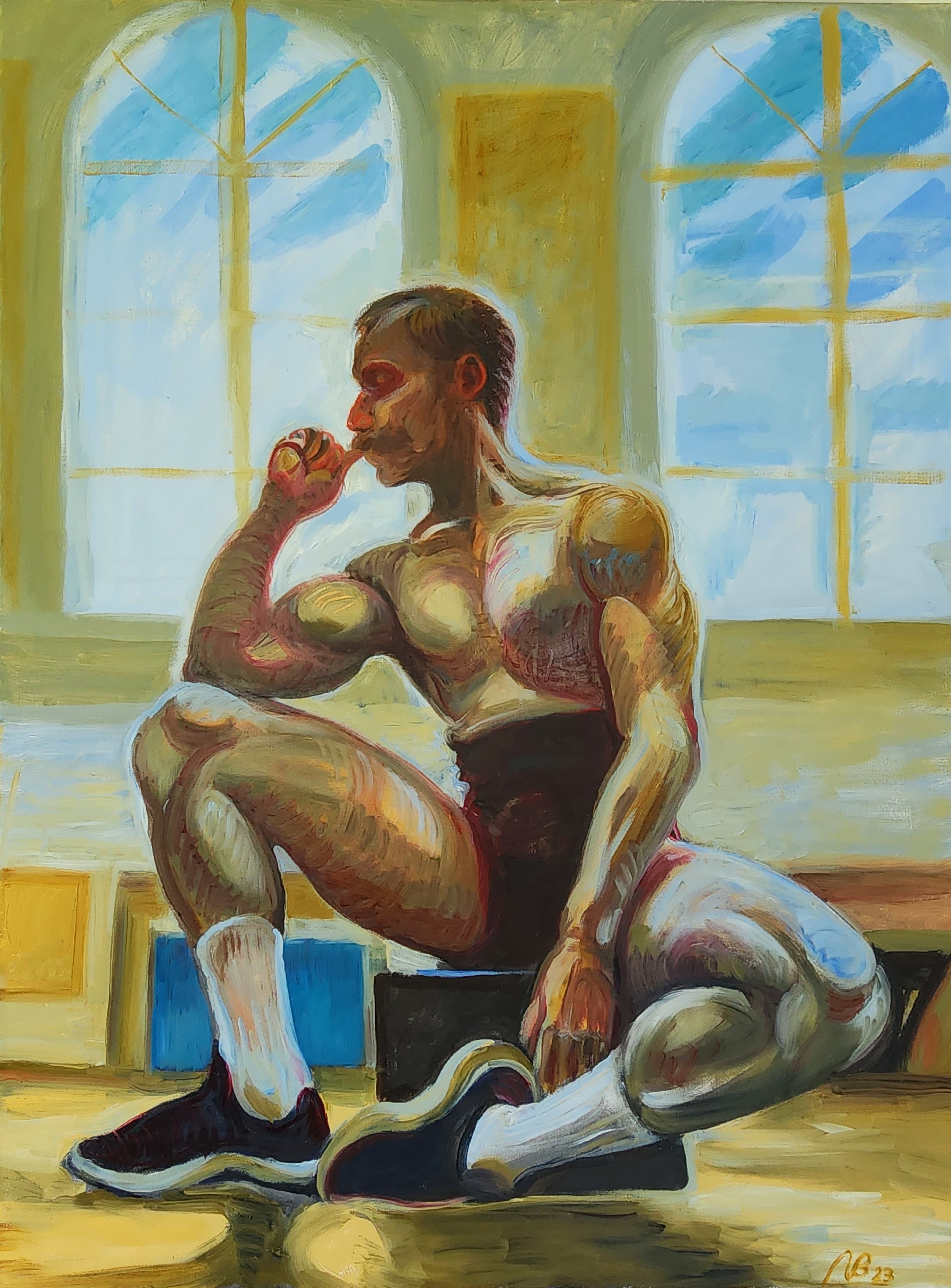 Athlete at Rest (2022) 40 x 30” o/c