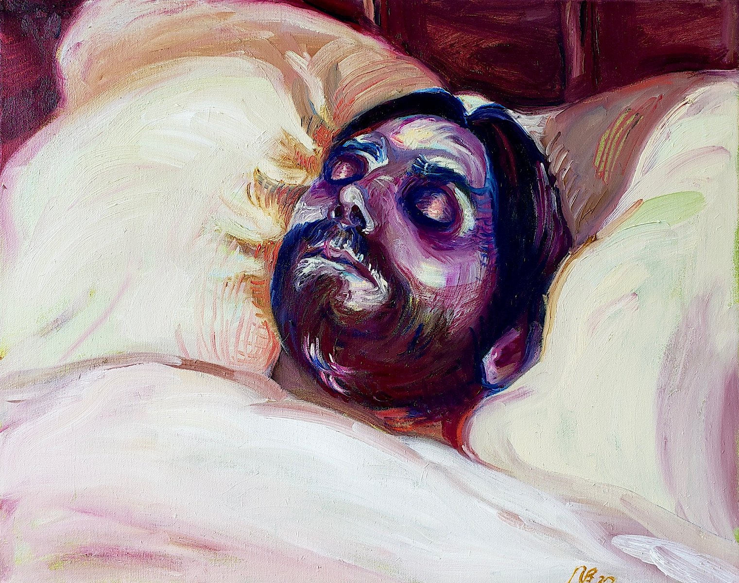 Proust on his Deathbed (2021) 16 x 20” o/c