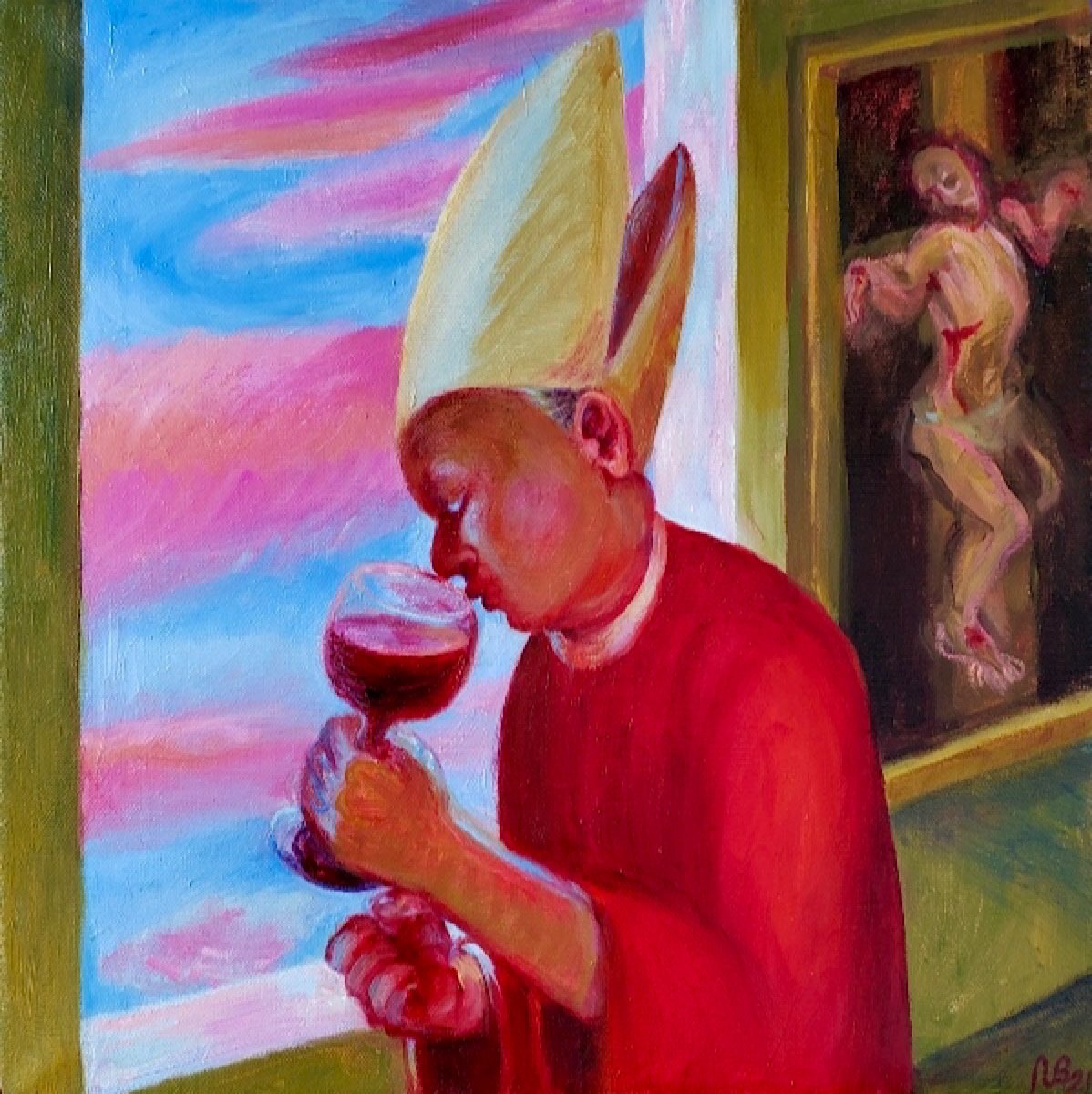 Autoritratto (2021) 16 x 16” o/linen