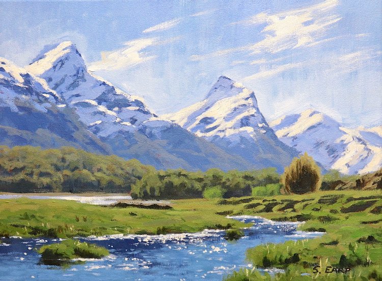 How To Paint A Mountain Landscape In Acrylics Samuel Earp Artist