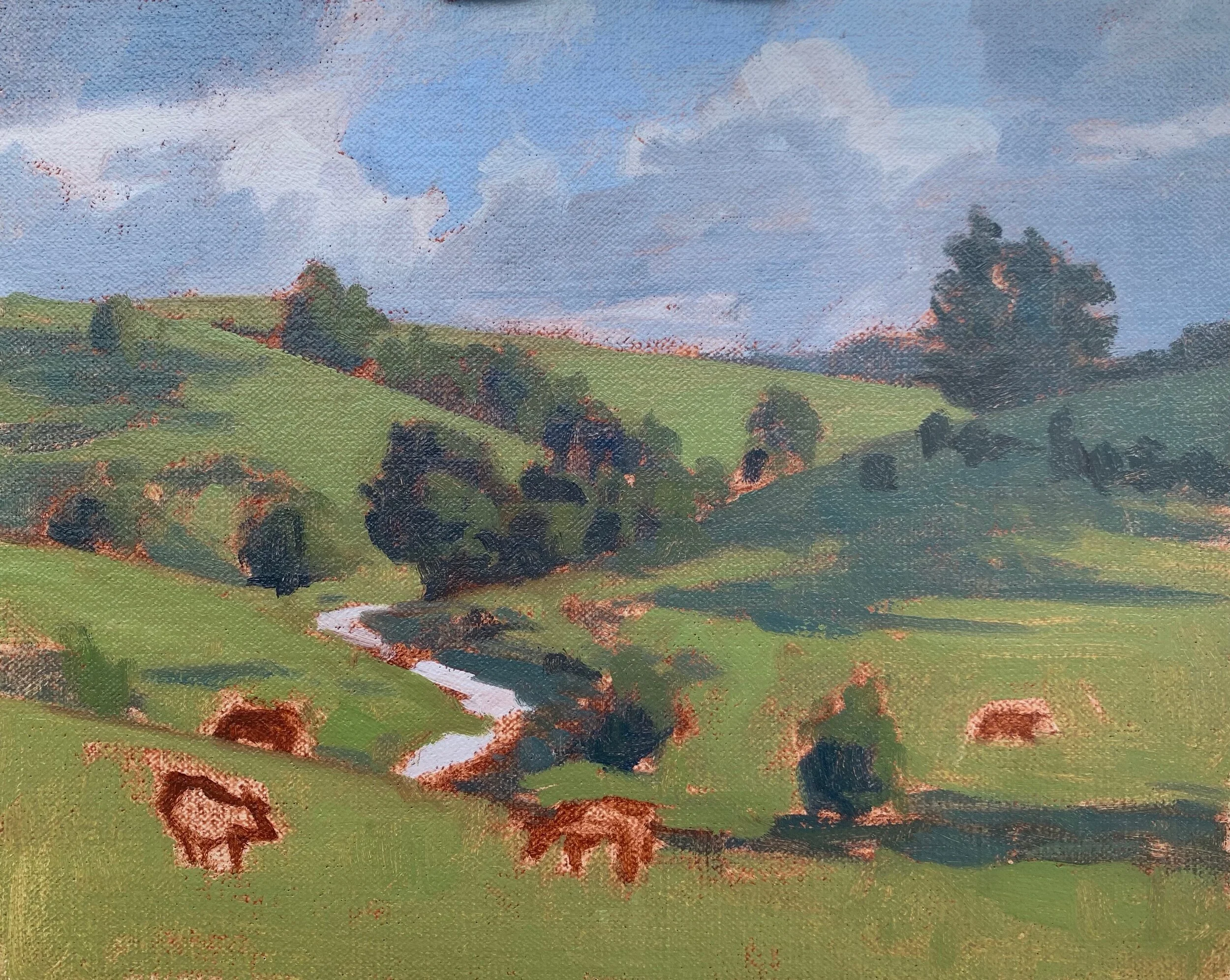 How to Paint a Rural Landscape Tips For Mixing Grass Greens — Samuel