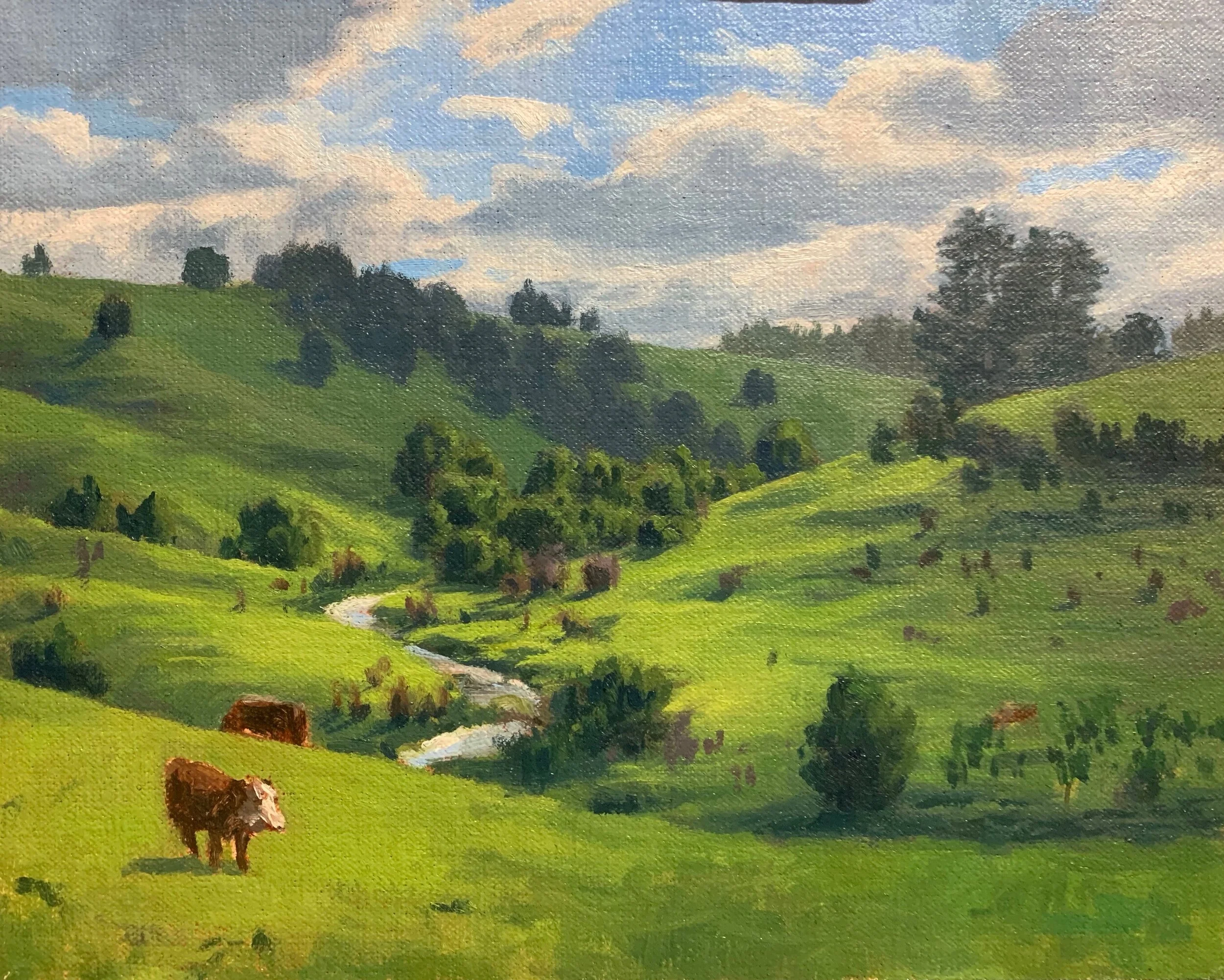 How to Paint a Rural Landscape Tips For Mixing Grass Greens — Samuel