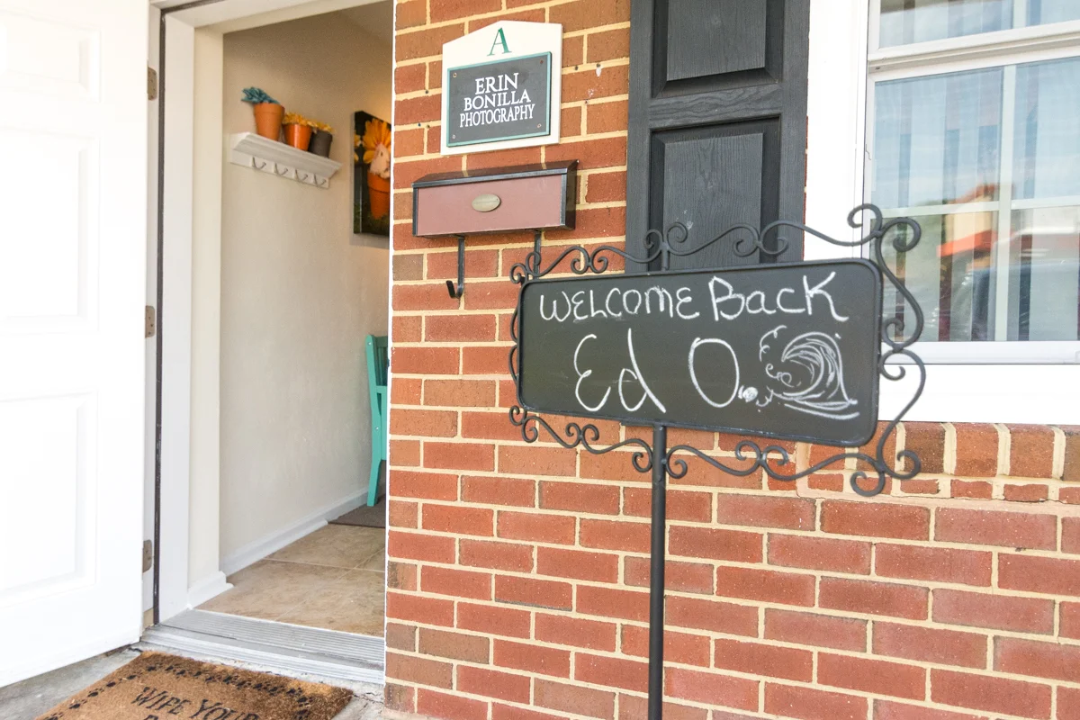A welcome sign will greet you at the door