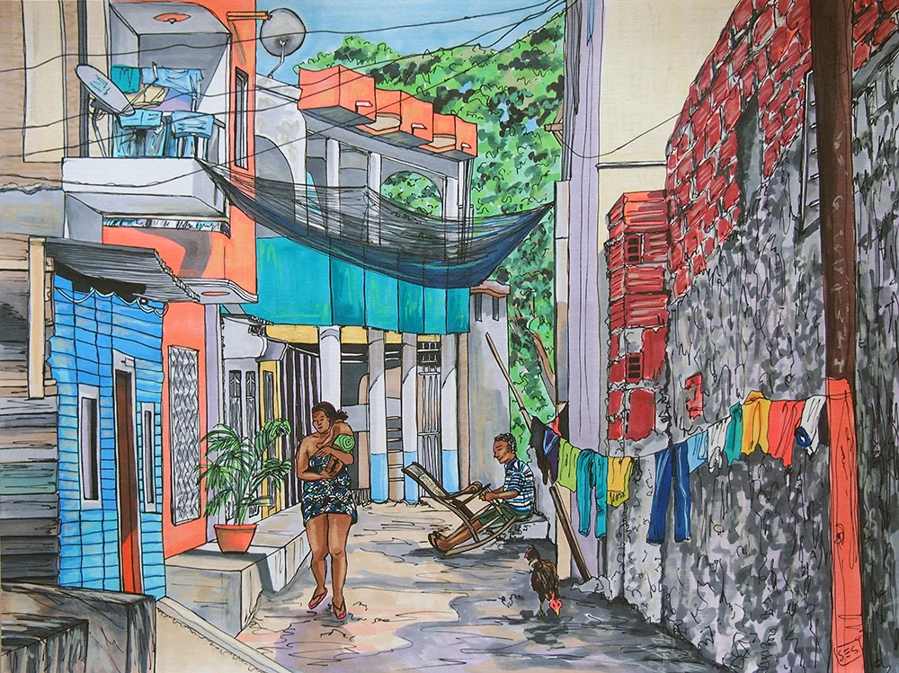 Life in the Callejón, 11"x14", 2015